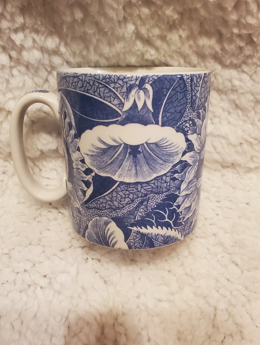 Spode Blue Room Collection SUNFLOWER 8 oz Coffee Cup / Mug Rare Find Cottagecore